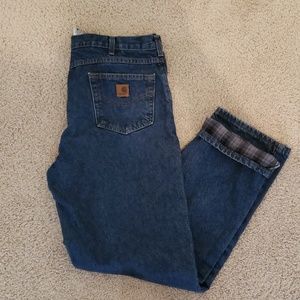 Carhartt flannel lined jeans